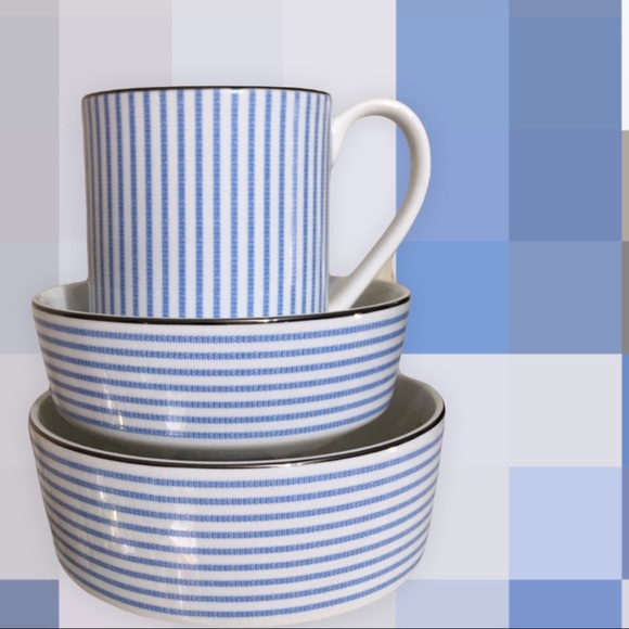 Kate Spade Laurel Street Porcelain Soup Bowl Mug and Fruit Bowl By Lenox - Picture 5 of 6